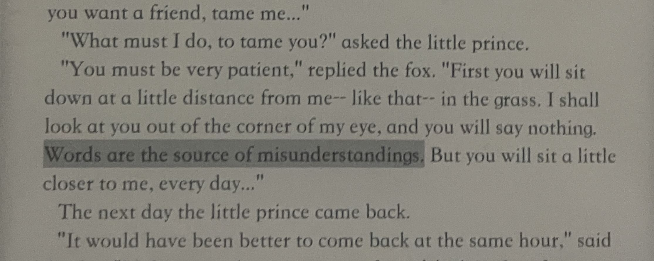 Words are the source of misunderstandings